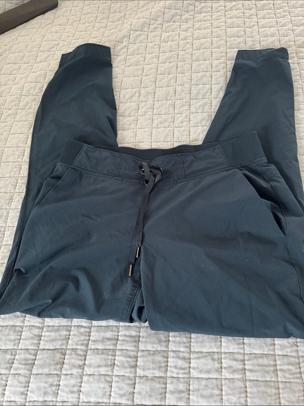 Athleta Men's Teal-Blue Jogger Pants with Drawstring